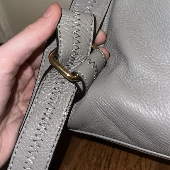 Aimee Kestenberg Gray Leather Backpack - Picture 11 of 13